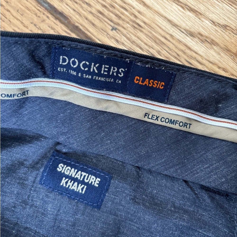 3 for $15!! Dockers black signature khaki pant - Picture 4 of 4